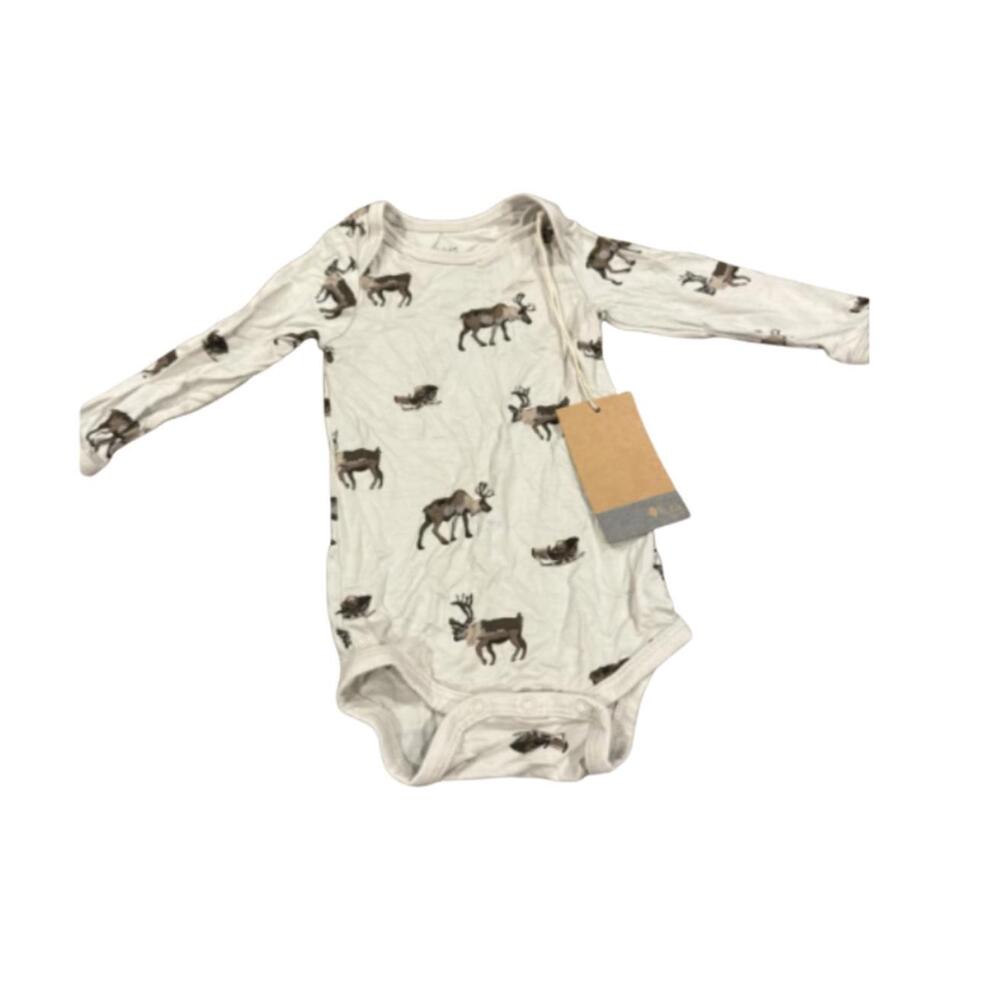 Kyte Baby Reindeer Bamboo Christmas Outfit Bodysuit 3–6M NWT